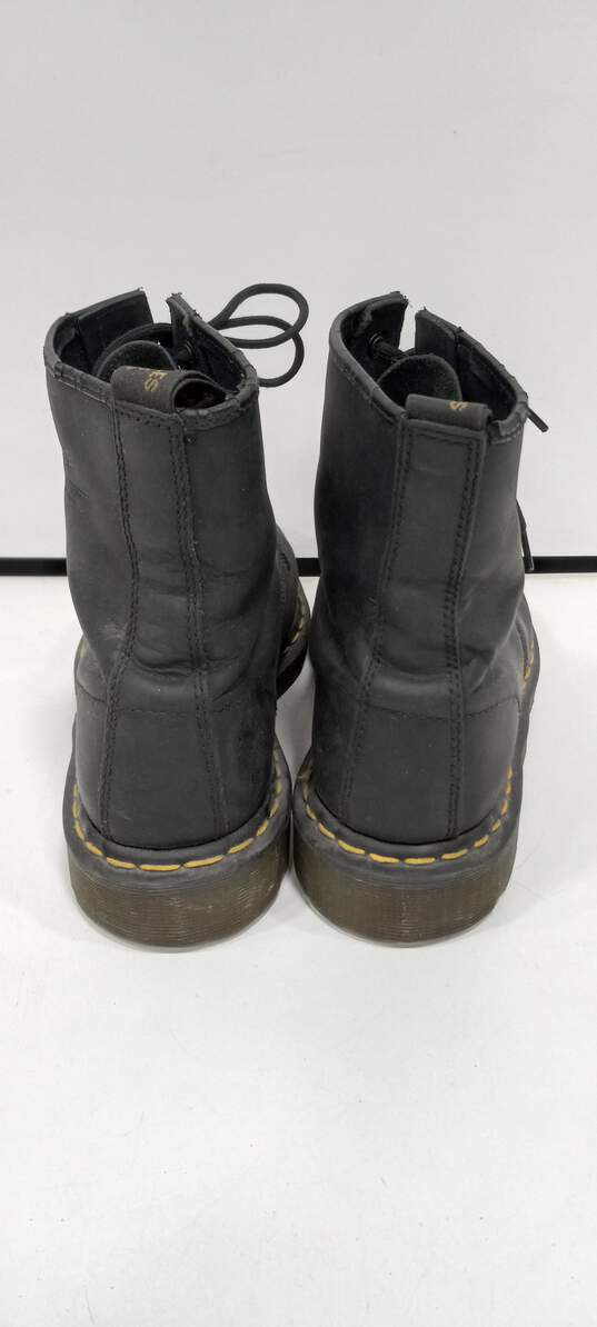 Men's Black Dr. Marten's Leather Lace-Up Boots Size 11 image number 5