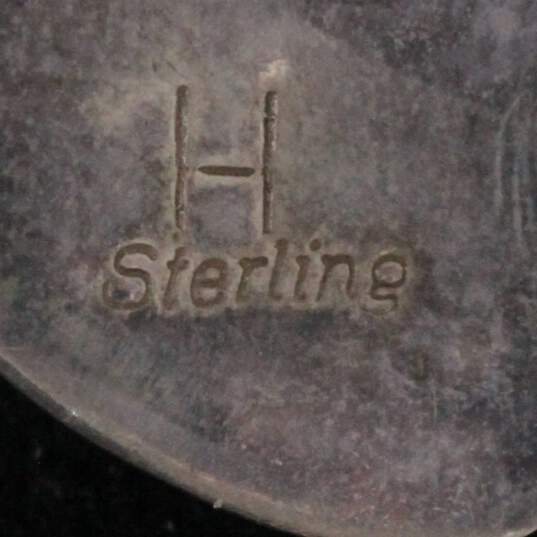 Artisan H Signed Sterling Silver Leopard Skin Jasper Earrings - 6.1g image number 4