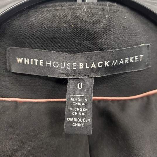 White House Black Market Women Black Jacket Sz 0 image number 1
