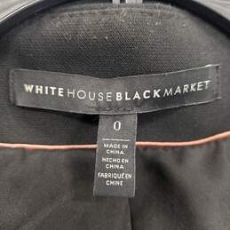 White House Black Market Women Black Jacket Sz 0