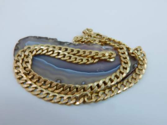 14k Yellow Gold Curb Chain Necklace 10.2g image number 7