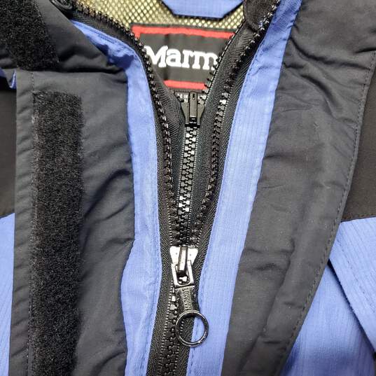 Marmot Black & Blue Full Zip Hooded Gore-Tex Jacket M image number 5