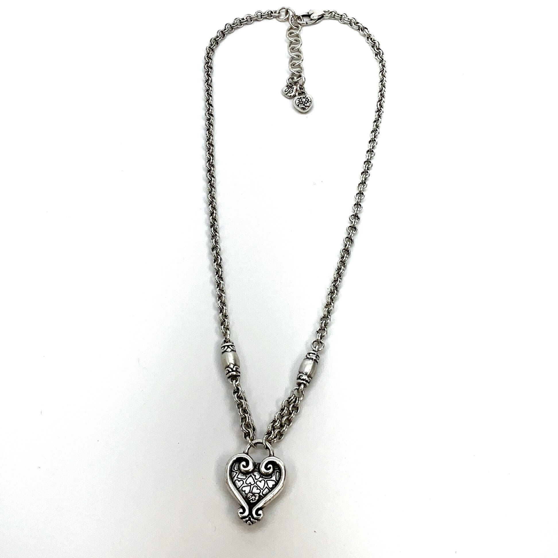 SHEIN ICON Silver Long Chain With Silver Heart Pendant | SHEIN USA