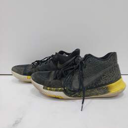 Nike Zoom Kyrie Black & Yellow Athletic Lace-Up Sneakers Size 13 alternative image
