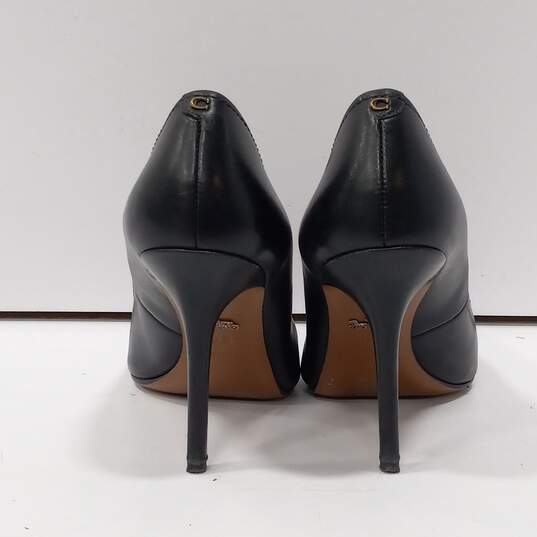 Coach Women's G3118 Black Smooth Leather Waverly Pumps Size 6.5B image number 4