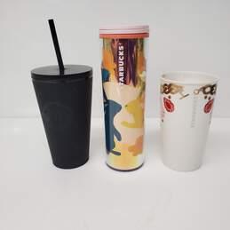 Lot of 3 Starbuck Tumblers/ Two 16 Oz. and One 12 Oz.