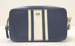 Michael Kors Leather Small Logo Tape Camera Bag Navy