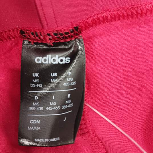 Adidas Red w/ White Stripe Leggings Size M/A NWT image number 4