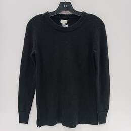J. Crew Women's black Crew Neck LS Knit Sweater Size XXS NWT