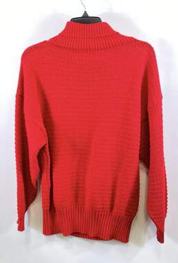 Nordstrom Womens Red Point Of View Long Sleeve Turtleneck Pullover Sweater Sz L alternative image