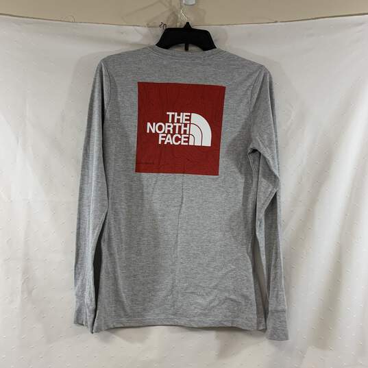 Women's Grey Heather The North Face Long Sleeve Top, Sz. S image number 2