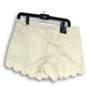 J. Crew Womens White Scalloped Hem Slash Pocket Flat Front Chino Shorts Size 8 image number 2