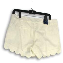 J. Crew Womens White Scalloped Hem Slash Pocket Flat Front Chino Shorts Size 8 alternative image