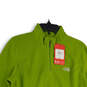NWT Womens Green Fleece 1/4 Zip Mock Neck Pullover Activewear Top Size XL image number 3