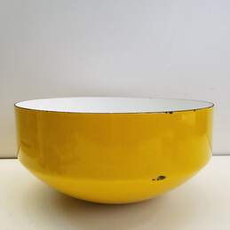 Vintage Yellow COPCO 11.5 Inch Enamel Mixing Bowl Michael Lax Design Switzerland