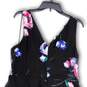 Womens Black Floral Surplice Neck Sleeveless Fit & Flare Dress Size 14 image number 4