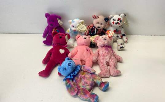 Assorted Ty Beanie Babies Bear Bundle Lot Of 8 image number 1