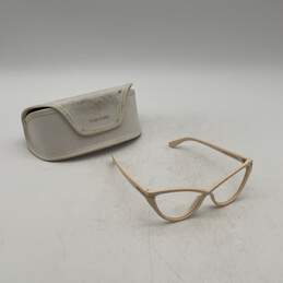 Tom Ford Womens Beige Full Rim Cat Eye Eyeglasses Frame With White Case