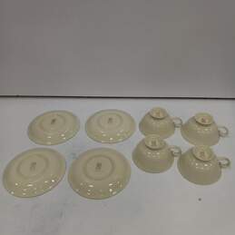 8pc Set of Lenox Autumn China Tea Cups & Saucers alternative image