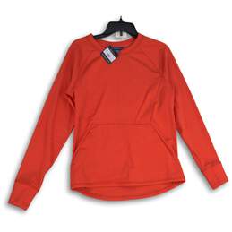 NWT Eddie Bauer Womens Red Crew Neck Long Sleeve Activewear Pullover T-Shirt M