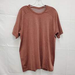 Lululemon MN's Metal Vent Tech Salmon Color Short Sleeve T-Shirt Size L