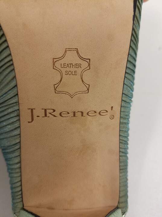 J.Renee Pleated Open Toe Mules Green 6.5 image number 8