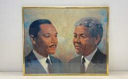 Framed 16"x 20" Print of Martin Luther King Jr. & Nelson Mandela Poster Framed