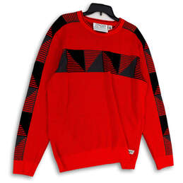 Mens Multicolor Long Sleeve Crew Neck Stretch Pullover Sweater Size XXL