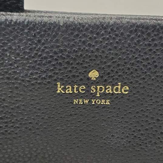 Kate Spade Black Pebble Leather Buckle Accent Crossbody Hand Bag image number 2