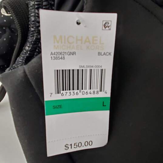 NWT Michael Kors WM's Black Hooded Puffer vest Size L image number 4