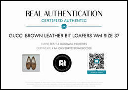 Gucci Brown Leather Bit Loafers Women's Size 6.5 AUTHENTICATED alternative image