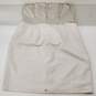 Armani Exchange Off-White Jacquard Crepe Studded Strapless Mini Dress Women's Size 14 image number 1