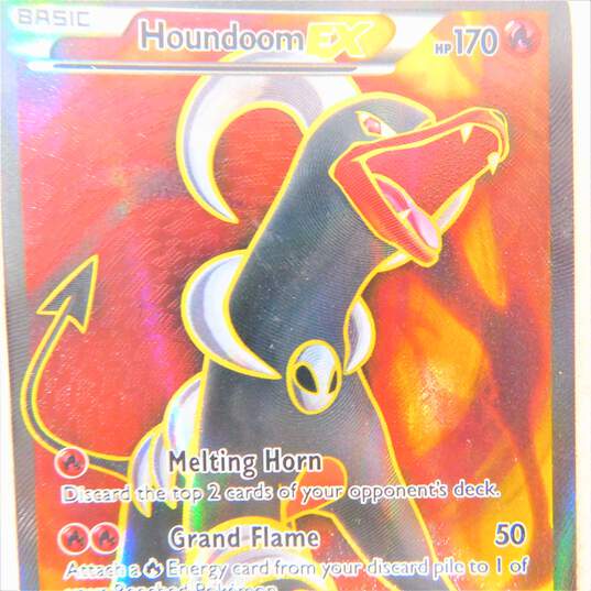 Pokemon TCG Houndoom EX Full Art XY BREAKthrough Ultra Rare Card 153/162 image number 3