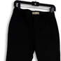 Womens Black Flat Front Pockets Stretch Bootcut Leg Ankle Pants Size 0P image number 3