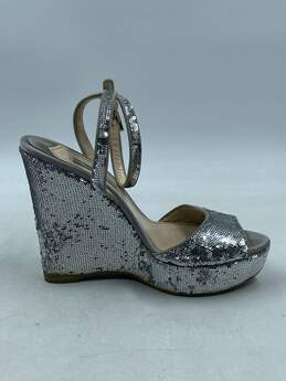 Authentic Prada Silver Mule Heel Women 7.5