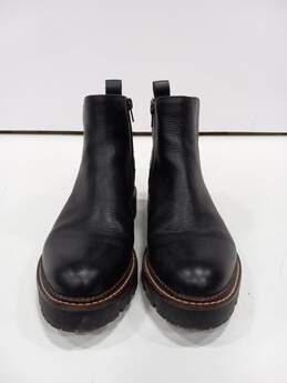 Nordstrom Water Resistant Black Leather Boots Size 7.5 alternative image
