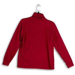Womens Red Long Sleeve Turtleneck Modern Pullover Sweater Size Medium alternative image