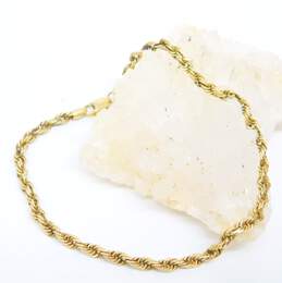 14k Yellow Gold Twisted Rope Chain Bracelet 7.2g