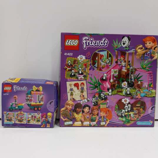 Pair of Lego Friends Sets Mobile Fashion Boutique #41719 and Panda Jungle Tree House #41422 image number 2