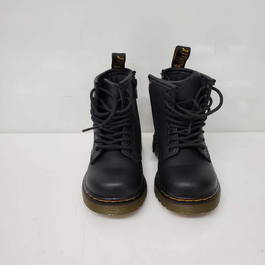 Dr. Martens Kids Pascal Lace-Up & Zipper Black Leather Ankle Boots  Size 7 image number 1