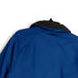 Womens Blue Collared Pockets Long Sleeve Full-Zip Bomber Jacket Size Medium image number 4