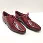 Trotters Lizzie Burgundy Woven Leather Lace Up Shoes Women's Size 9 N image number 3