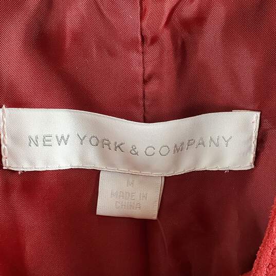 New York & Company Women Red Suede Jacket M NWT image number 3
