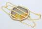 Elegant 14K Tri Color Gold Textured Anchor Chain Necklace 9.2g image number 3