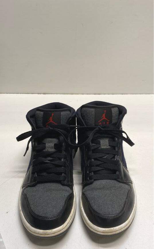 Jordan 1 Retro Mid Premium SE Winterized Black Casual Sneakers Men's Size 8 image number 5
