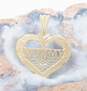14k Yellow Gold Mommy Heart Etched Pendant 1.5g image number 3