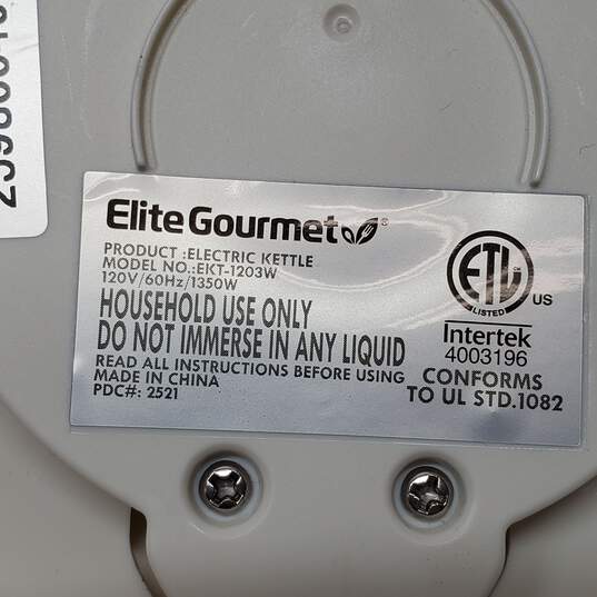 Elite Gourmet Cool-Touch Electric Kettle 1.2L IOB image number 8