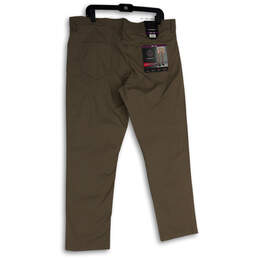 NWT Mens Gray Flat Front Pockets Stretch Straight Leg Chino Pants Sz 36x30 alternative image