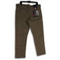 NWT Mens Gray Flat Front Pockets Stretch Straight Leg Chino Pants Sz 36x30 image number 2