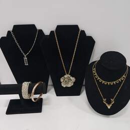 Assorted Metal Costume Jewelry Pieces